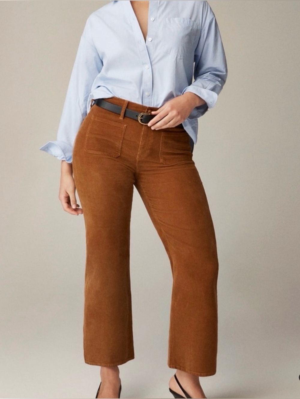 J. Crew Sailor Slim-Wide Pant in Stretch Corduroy CC444 Size 34
